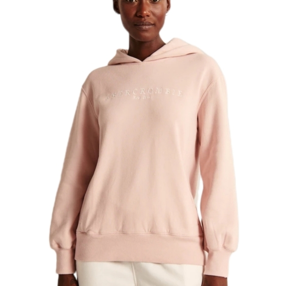 ABERCROMBIE AND FITCH Embroidered Logo Popover Hoodie Size SMALL - Picture 1 of 13